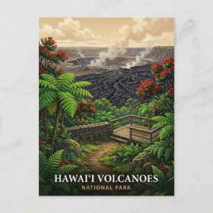 Postal Parque Nacional de los Volcanes de Hawai'i Viaje