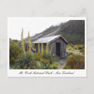 Postal Parque nacional de Mt. Cook, Hut & Nature, Nueva Z