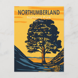 Postal Parque Nacional de Northumberland Inglaterra Vinta