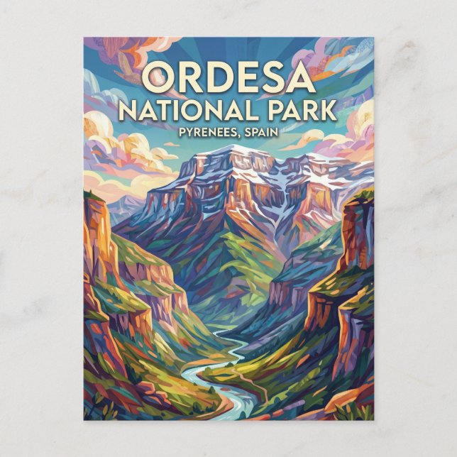 Postal Parque Nacional de Ordesa y Monte Perdido España (Anverso)