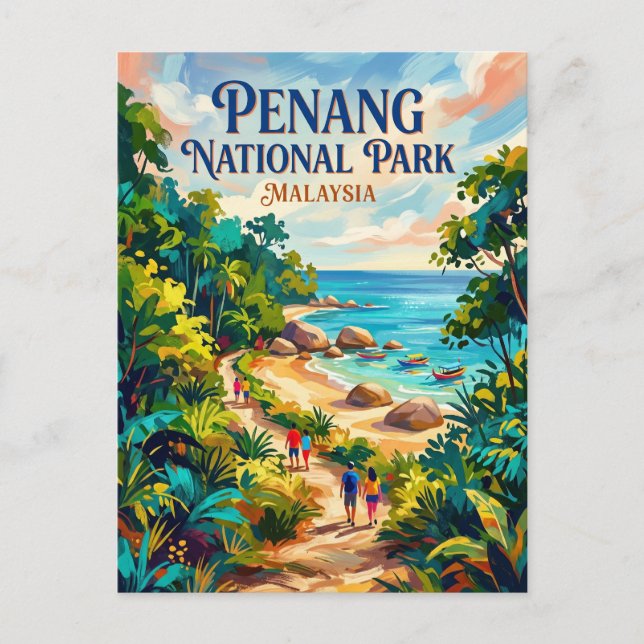 Postal Parque Nacional de Penang Malasia (Anverso)