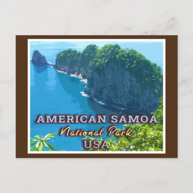 POSTAL PARQUE NACIONAL DE SAMOA AMERICANA - SAMOA ESTADOU (Anverso)