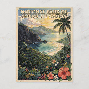 Postal Parque Nacional de Samoa Americana Vintage Viajes