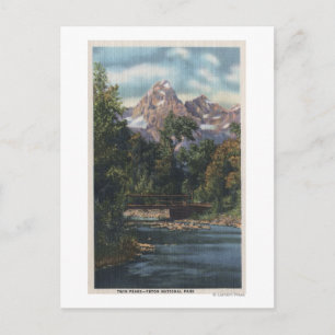 Postal Parque nacional de Teton, WY - Vista de picos geme