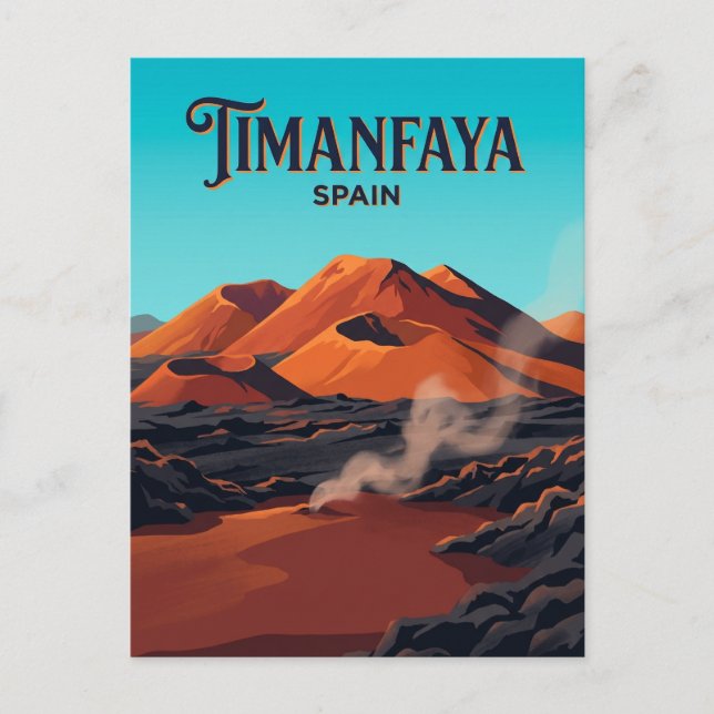 Postal Parque Nacional de Timanfaya España (Anverso)