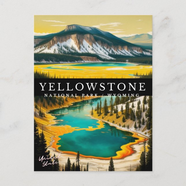 POSTAL PARQUE NACIONAL DE YELLOWSTONE (Anverso)