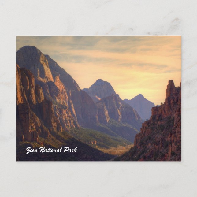 Postal Parque nacional de Zion (Anverso)