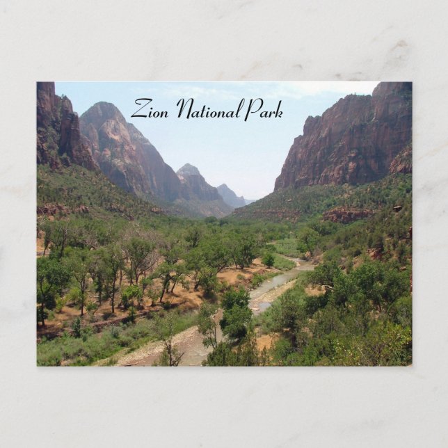 Postal Parque nacional de Zion (Anverso)