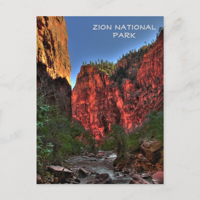 Postal Parque nacional de Zion (Anverso)