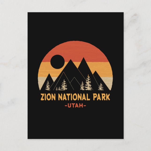 Postal Parque nacional de Zion (Anverso)
