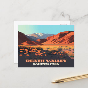 Postal Parque Nacional Death Valley Amapolas de Californi