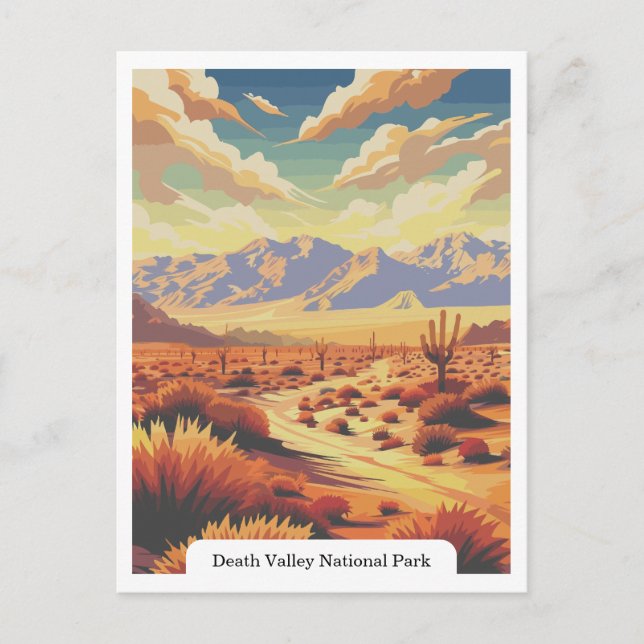Postal Parque Nacional Death Valley, California, Estados  (Anverso)