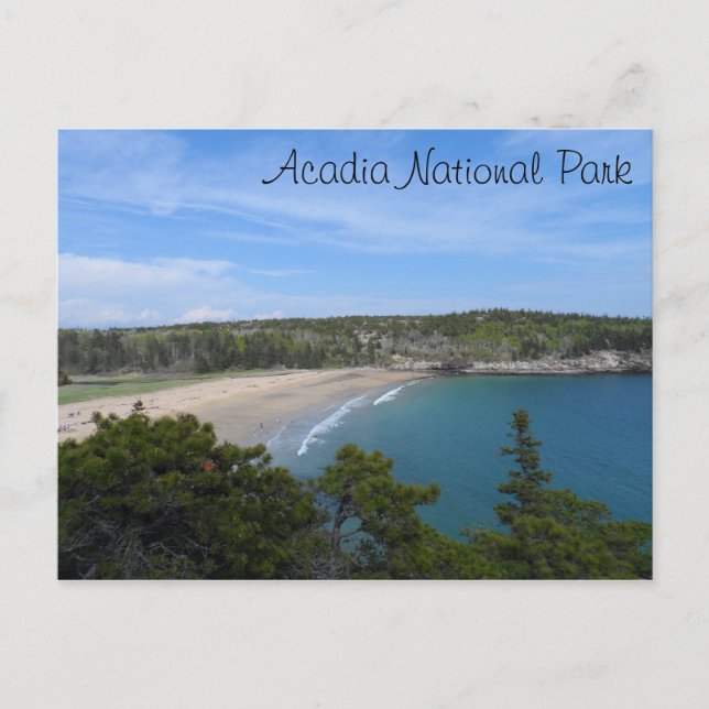 Postal Parque nacional del Acadia de la playa de la arena (Anverso)
