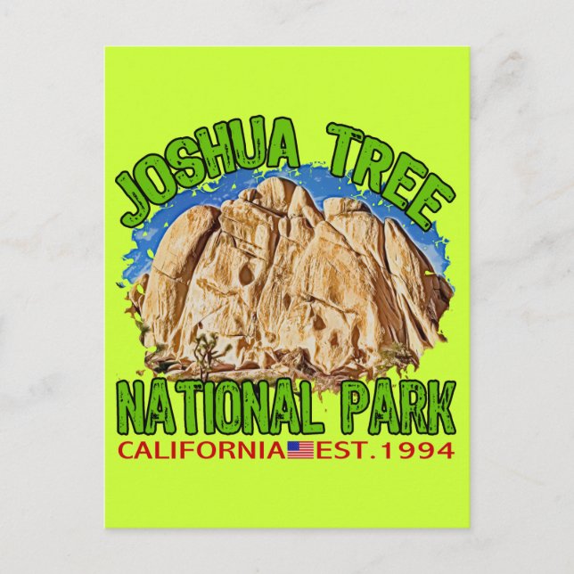 Postal Parque Nacional del Árbol Joshua, California (Anverso)