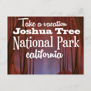 Postal Parque Nacional del Árbol Joshua, viaje a Californ