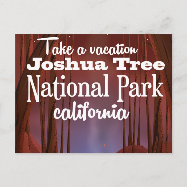 Postal Parque Nacional del Árbol Joshua, viaje a Californ (Anverso)