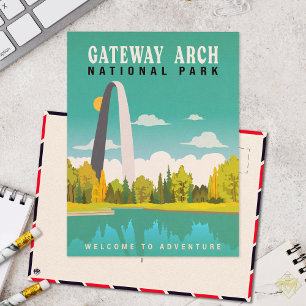 Postal Parque nacional del Arco de Gateway - Missouri Sai