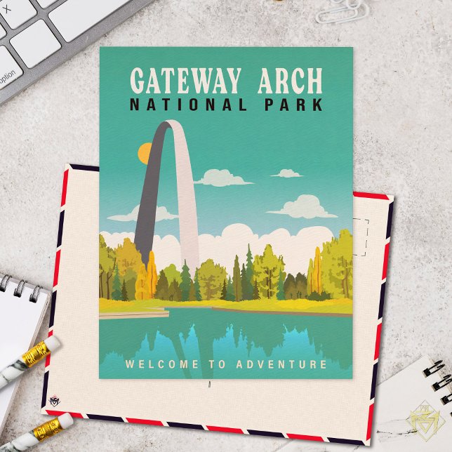 Postal Parque nacional del Arco de Gateway - Missouri Sai (Subido por el creador)
