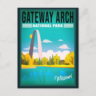 Postal Parque nacional del Arco de Gateway - Missouri Sai
