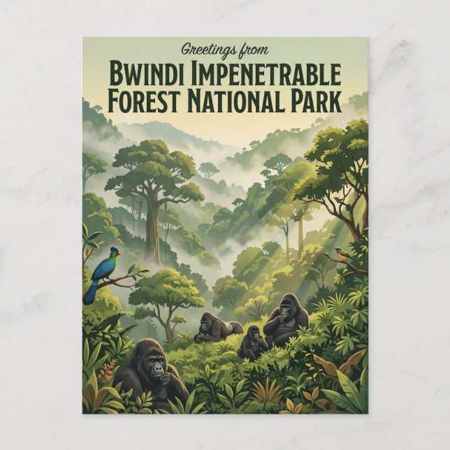 Postal Parque Nacional del Bosque Impenetrable de Bwindi  (Anverso)