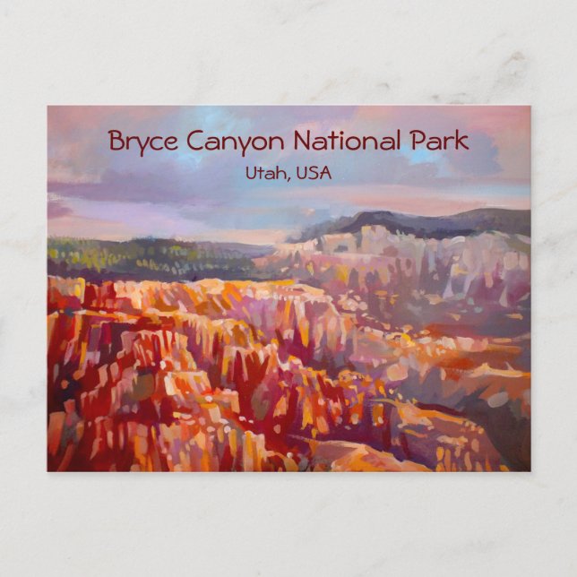 Postal Parque nacional del Cañón Bryce, Utah (Anverso)