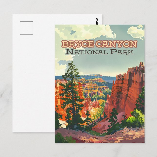 Postal Parque nacional del Cañón de Bryce (Anverso / Reverso)
