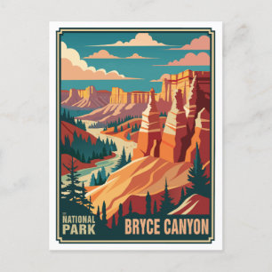 Postal Parque nacional del Cañón Retro Bryce