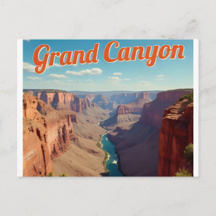 Postal Parque Nacional del Gran Cañón Arizona Retro