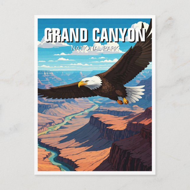 Postal Parque nacional del Gran Cañón del Águila Baldosa (Anverso)