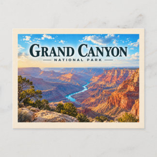 Postal Parque Nacional del Gran Cañón Viaje Escénico Vint