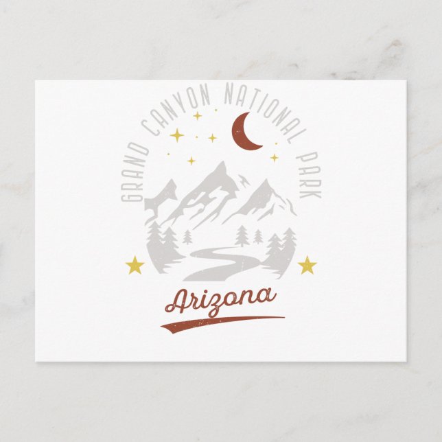 Postal Parque nacional del Gran Cañón Vintage, Arizona (Anverso)