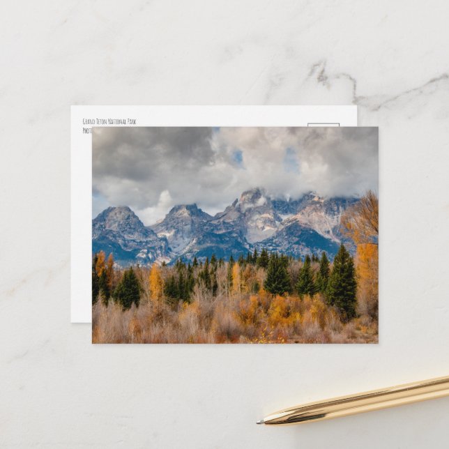 Postal Parque nacional del Gran Tetón de Schwabacher Land (Anverso/Reverso In Situ)