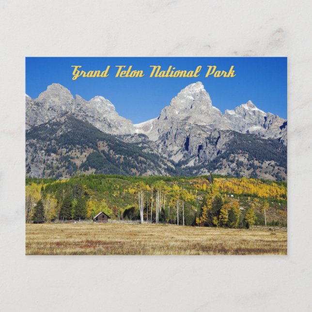 Postal Parque nacional del Gran Tetón, Wyoming (Anverso)