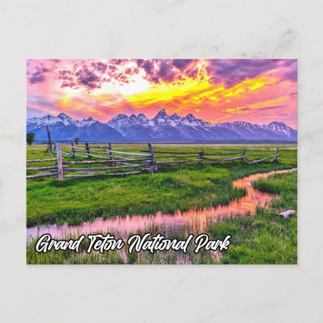 Postal Parque nacional del Gran Tetón, Wyoming (Anverso)