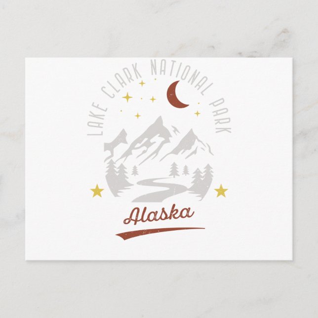 Postal Parque nacional del Lago Clark Alaska (Anverso)
