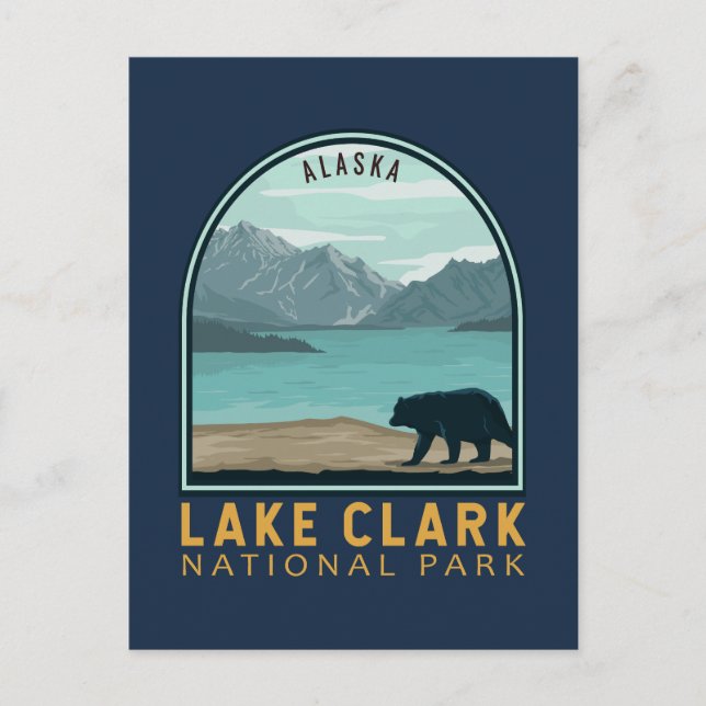Postal Parque nacional del Lago Clark Emblem (Anverso)