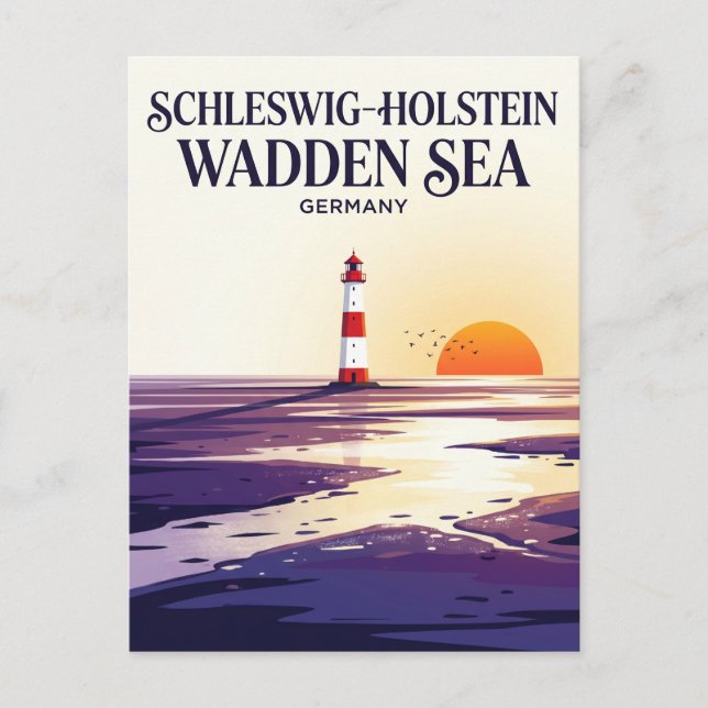 Postal Parque Nacional del Mar de Wadden de Schleswig-Hol (Anverso)