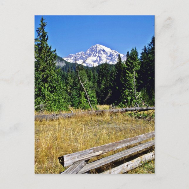 Postal Parque nacional del Monte Rainier (Anverso)