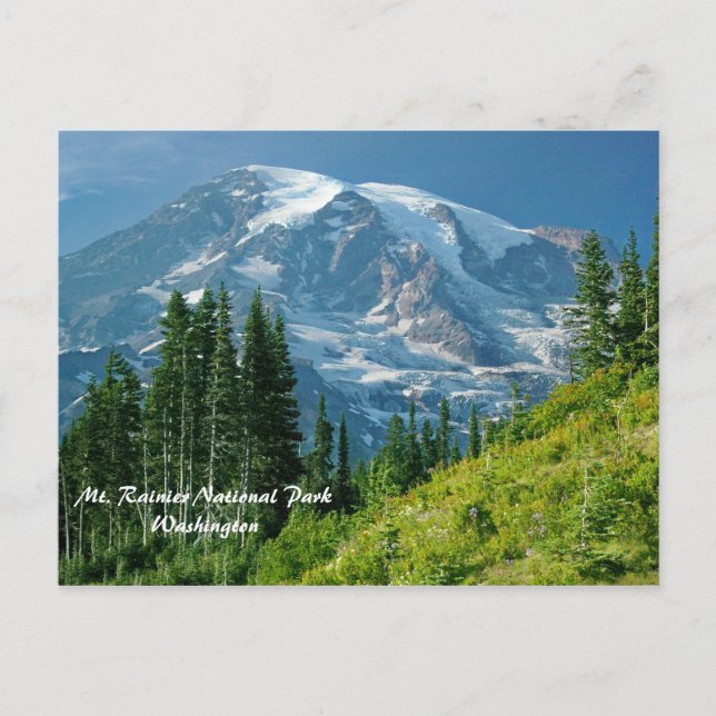 Postal Parque nacional del Monte Rainier (Anverso)