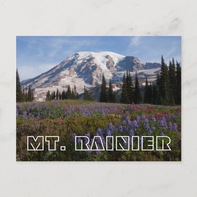 Postal Parque Nacional del Monte Rainier, Monte Rainier 3 (Anverso)