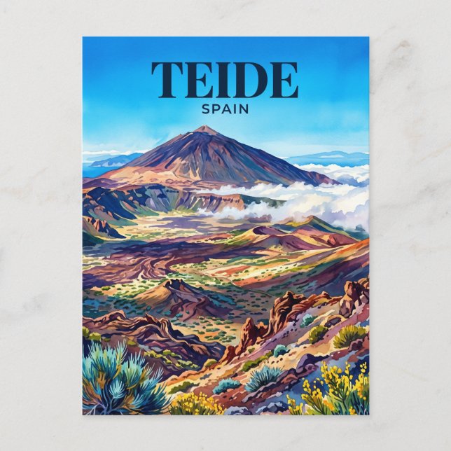 Postal Parque Nacional del Teide España (Anverso)