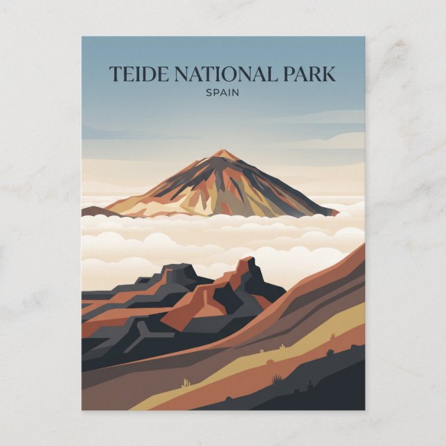 Postal Parque Nacional del Teide España (Anverso)