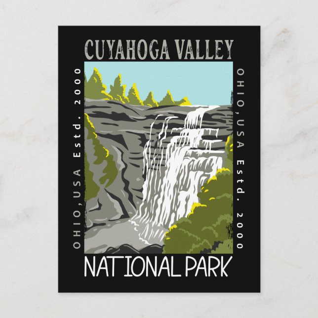 Postal Parque nacional del Valle de Cuyahoga en Ohio (Anverso)