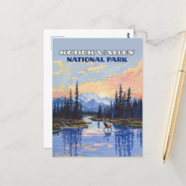 Postal Parque nacional del valle de Kobuk Alaska Caribou