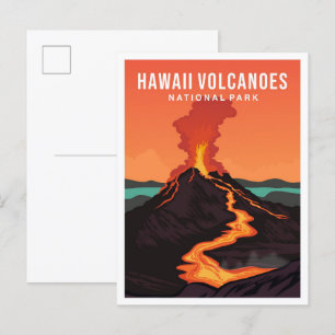 Postal Parque nacional del volcán Hawaii - Estados Unidos