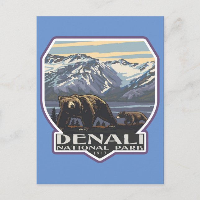Postal Parque Nacional Denali (Anverso)