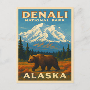 Postal Parque nacional Denali Alaska