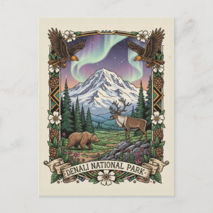 Postal Parque Nacional Denali Alaska