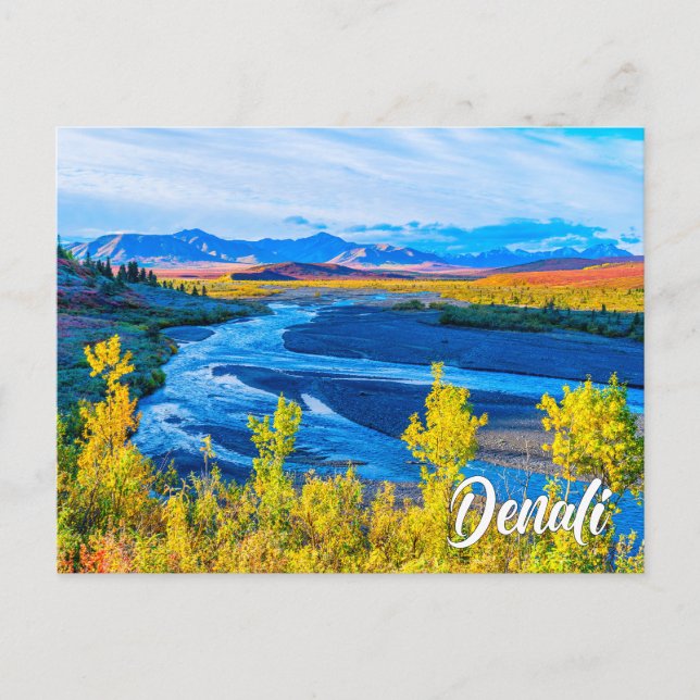 Postal Parque Nacional Denali, Alaska, EE. UU. (Anverso)