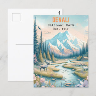 Postal Parque nacional Denali Alaska Mount Hand